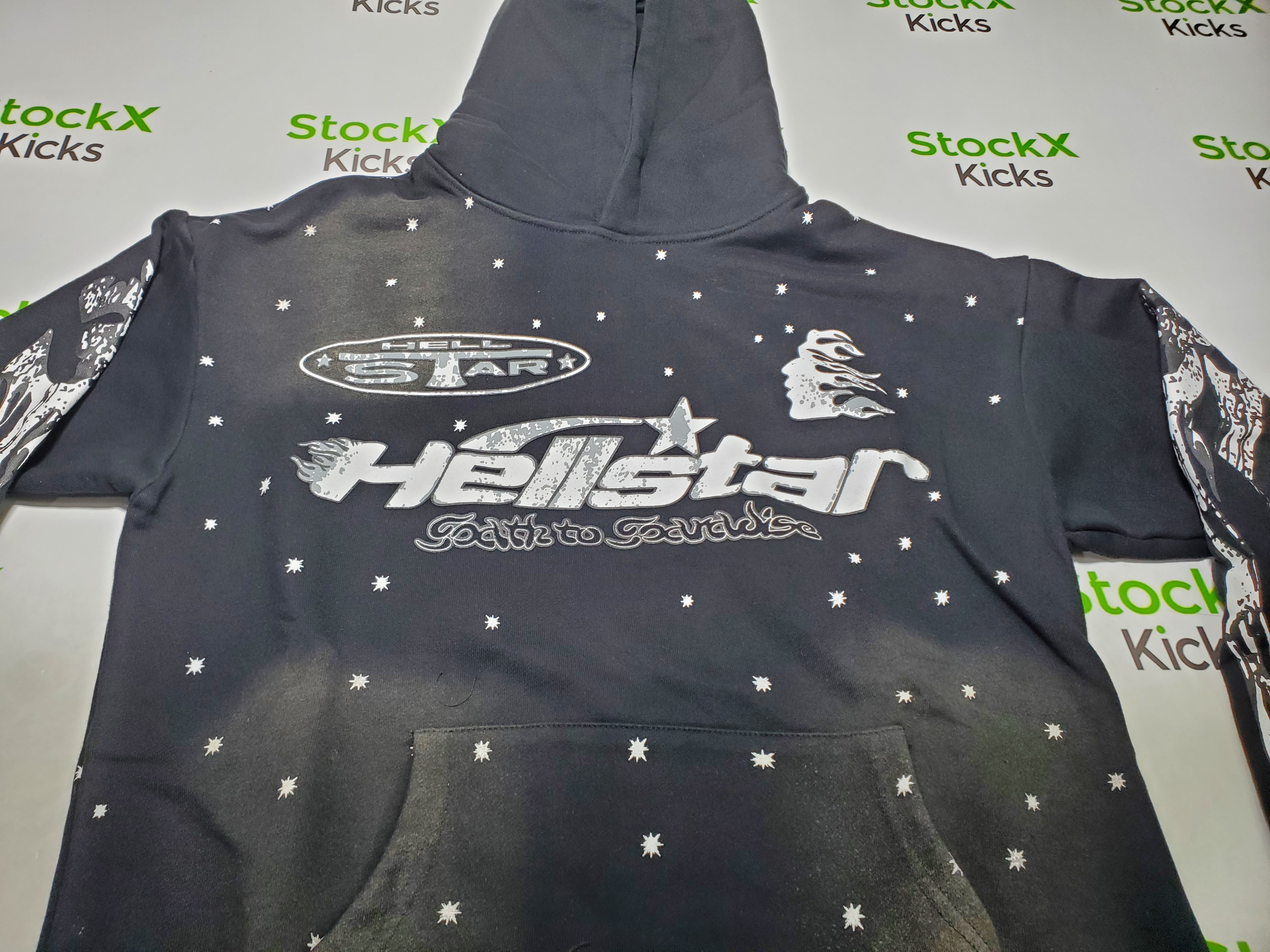 Hellstar Racer Hooded Vintage Black Hoodie