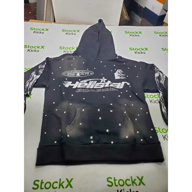 Hellstar Racer Hooded Vintage Black Hoodie