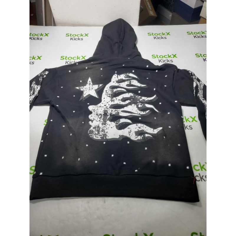 Hellstar Racer Hooded Vintage Black Hoodie