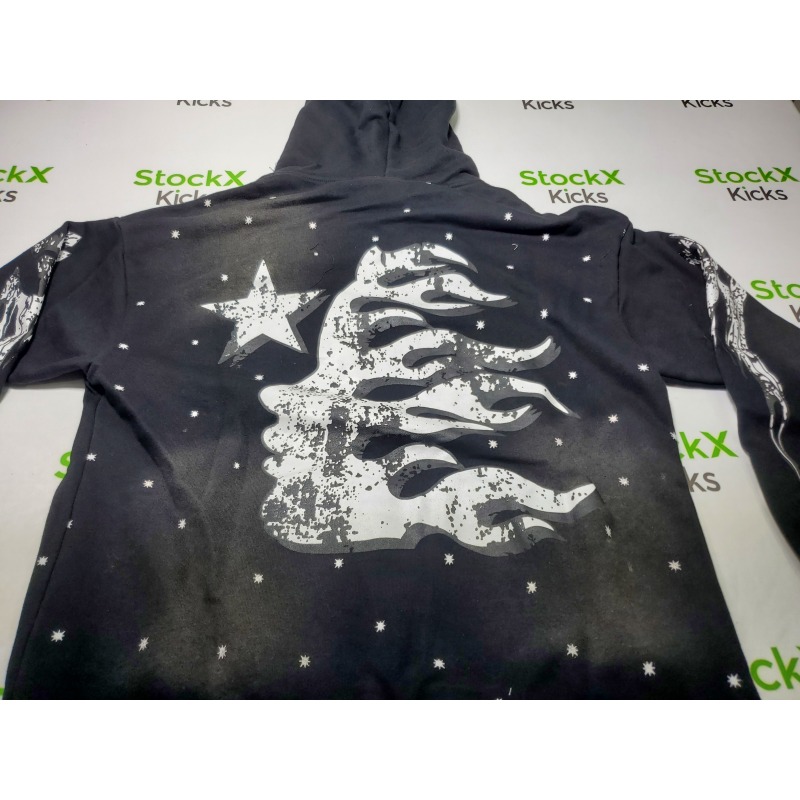 Hellstar Racer Hooded Vintage Black Hoodie