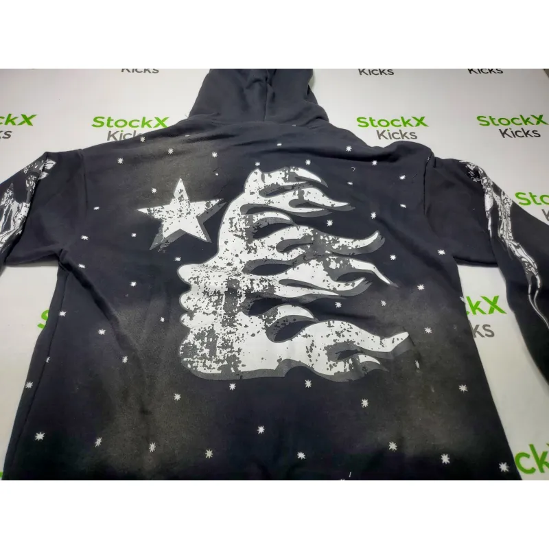 Hellstar Racer Hooded Vintage Black Hoodie