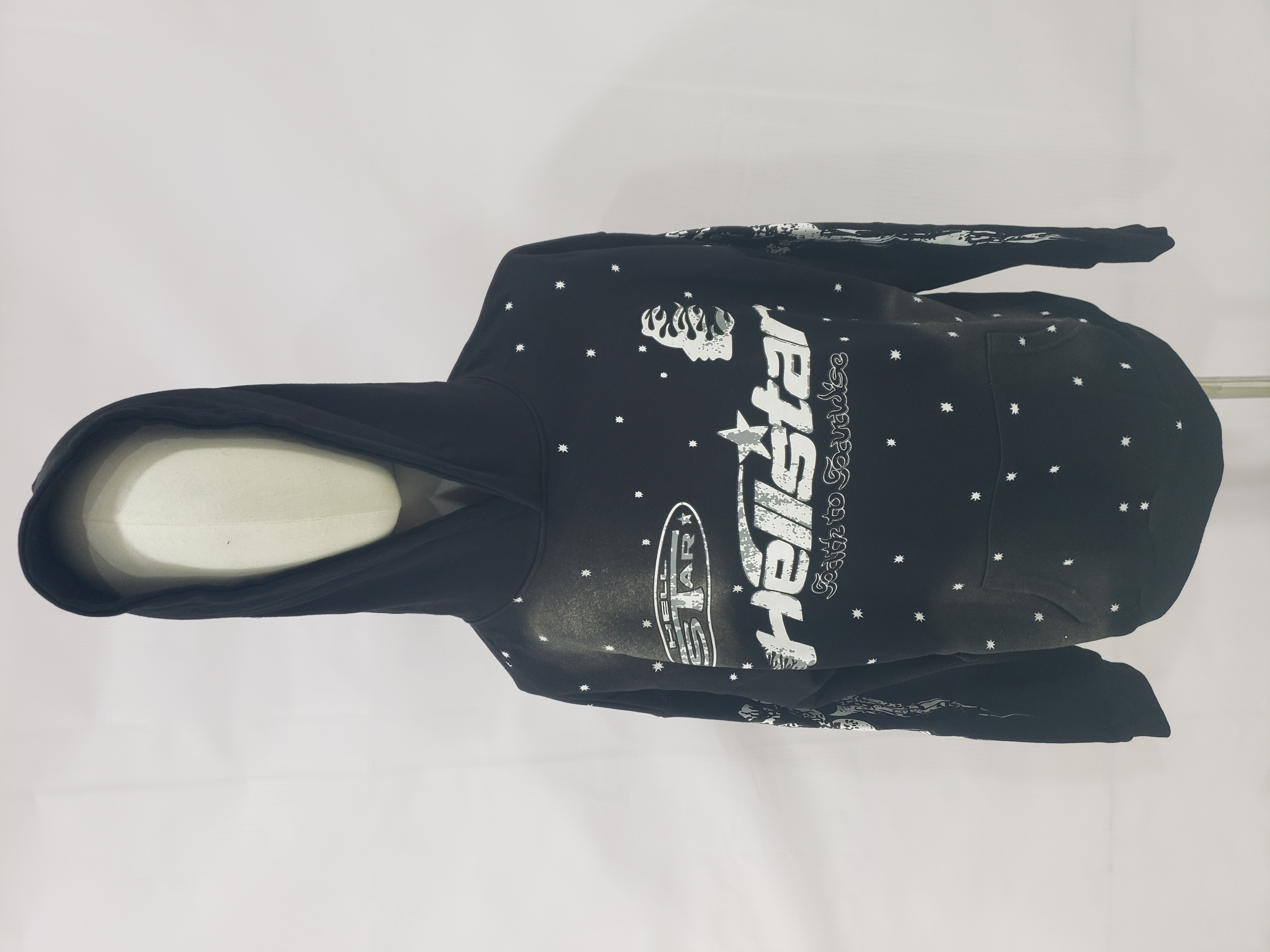 Hellstar Racer Hooded Vintage Black Hoodie