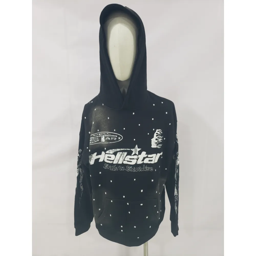 Hellstar Racer Hooded Vintage Black Hoodie