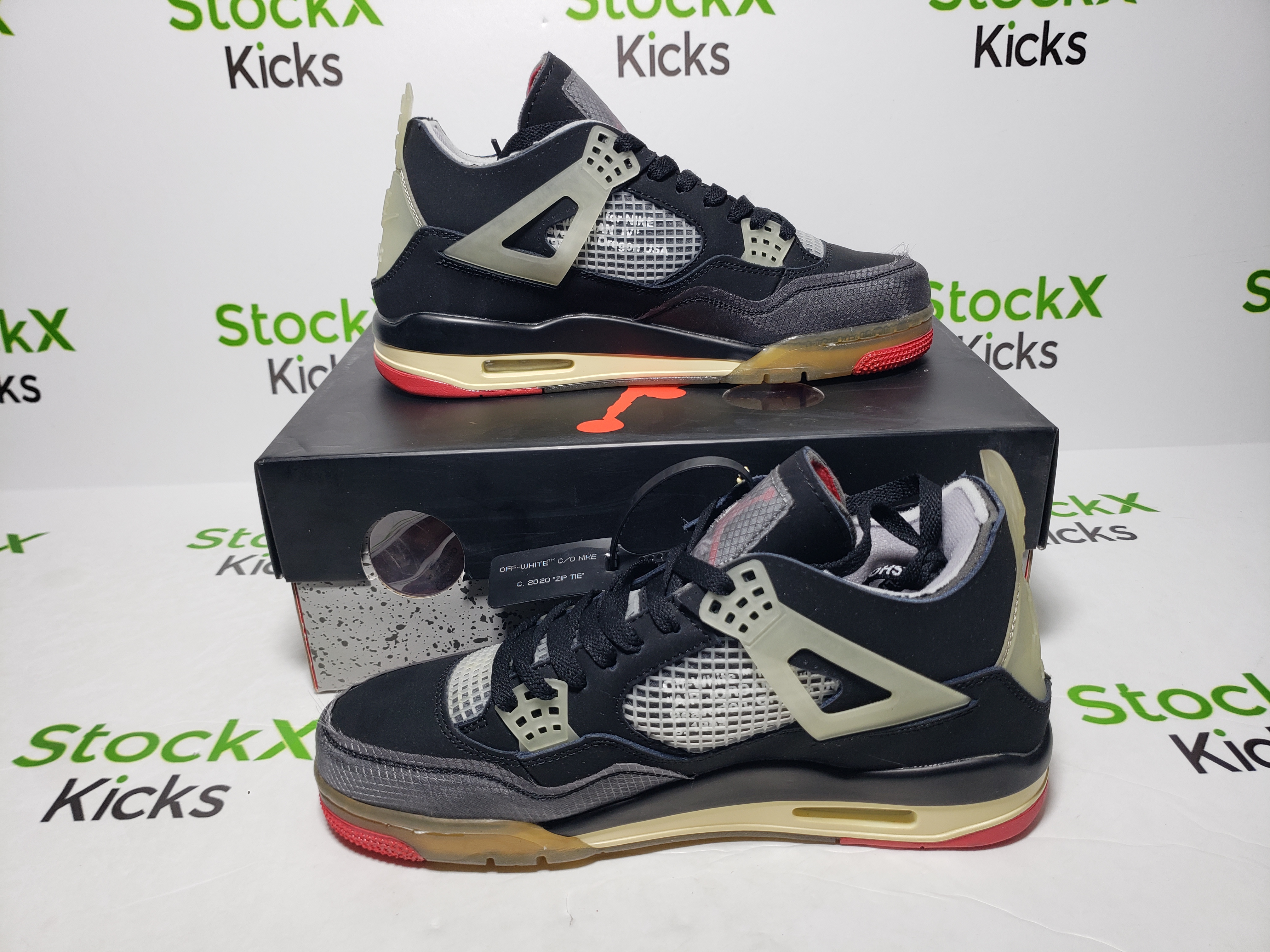 PK God Batch OFF White x Air Jordan 4 Bred CV9388-001