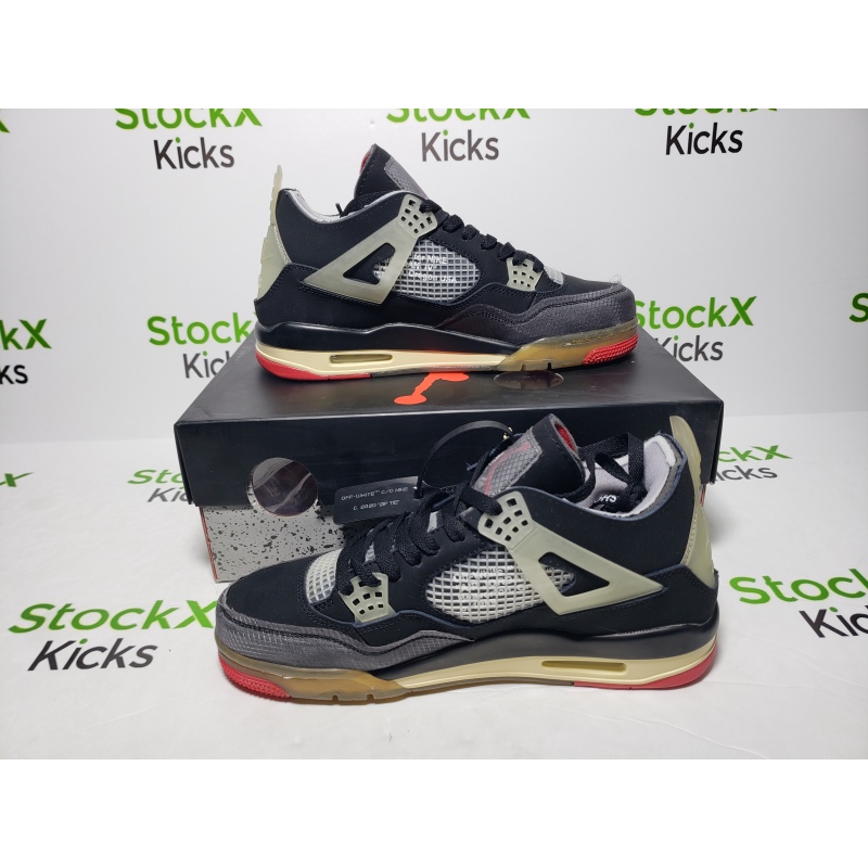 PK God Batch OFF White x Air Jordan 4 Bred CV9388-001