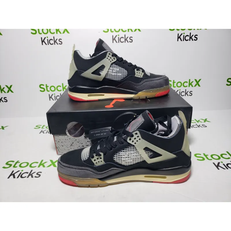 PK God Batch OFF White x Air Jordan 4 Bred CV9388-001