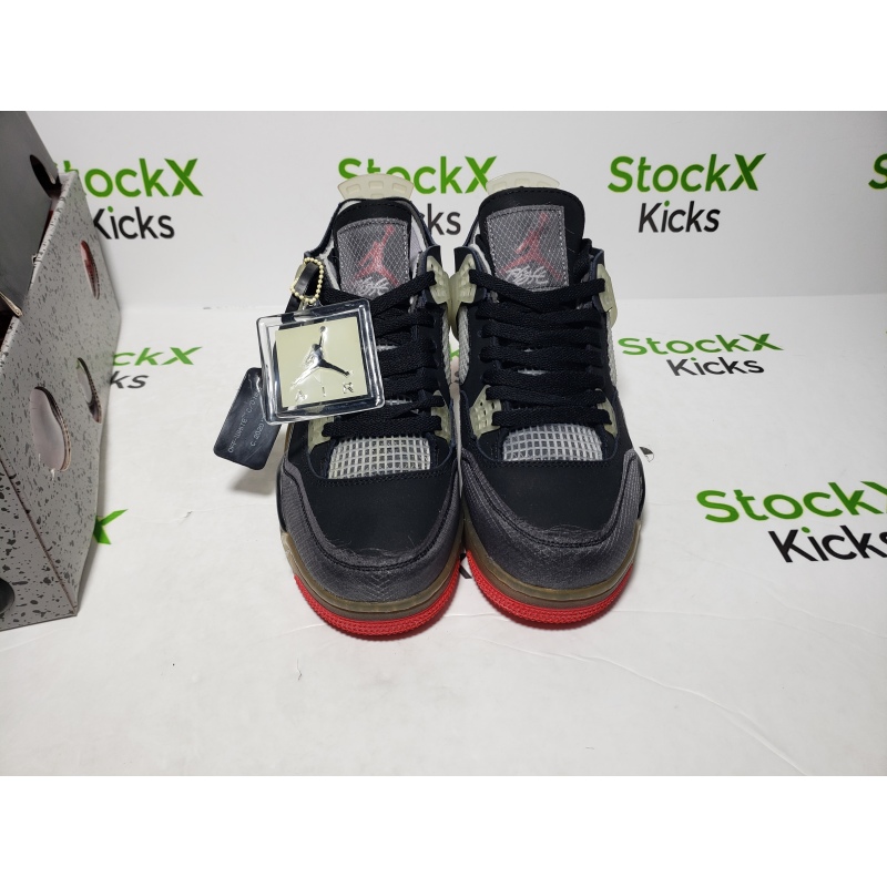 PK God Batch OFF White x Air Jordan 4 Bred CV9388-001