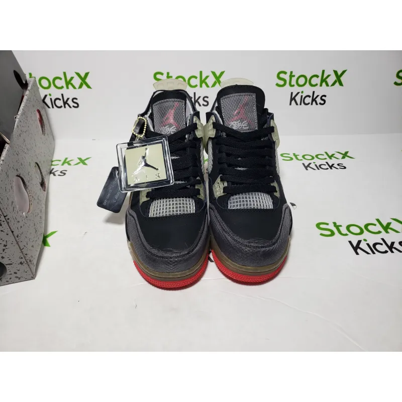 PK God Batch OFF White x Air Jordan 4 Bred CV9388-001