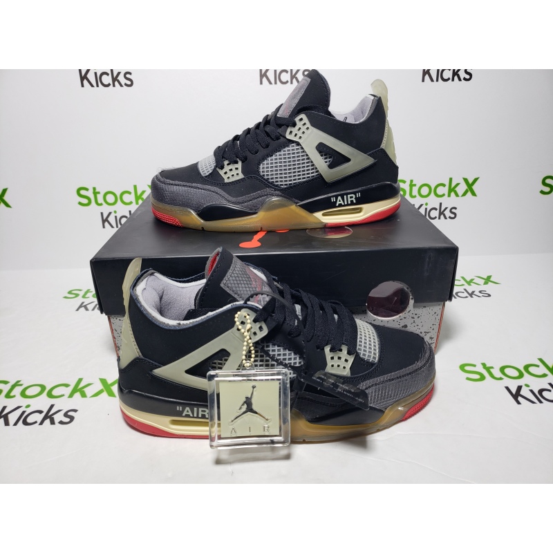 PK God Batch OFF White x Air Jordan 4 Bred CV9388-001