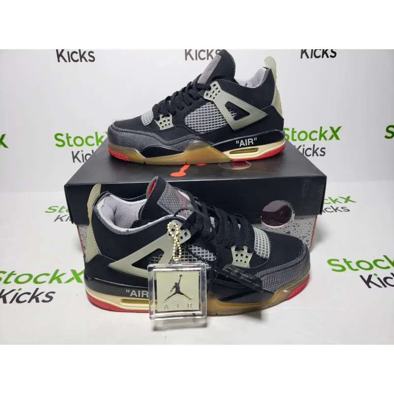 PK God Batch OFF White x Air Jordan 4 Bred CV9388-001