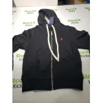 Polo Ralph Lauren Men's Double Knit Full-Zip Hoodie Sweatshirt Black and Red