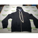 Polo Ralph Lauren Men's Double Knit Full-Zip Hoodie Sweatshirt Black and Red