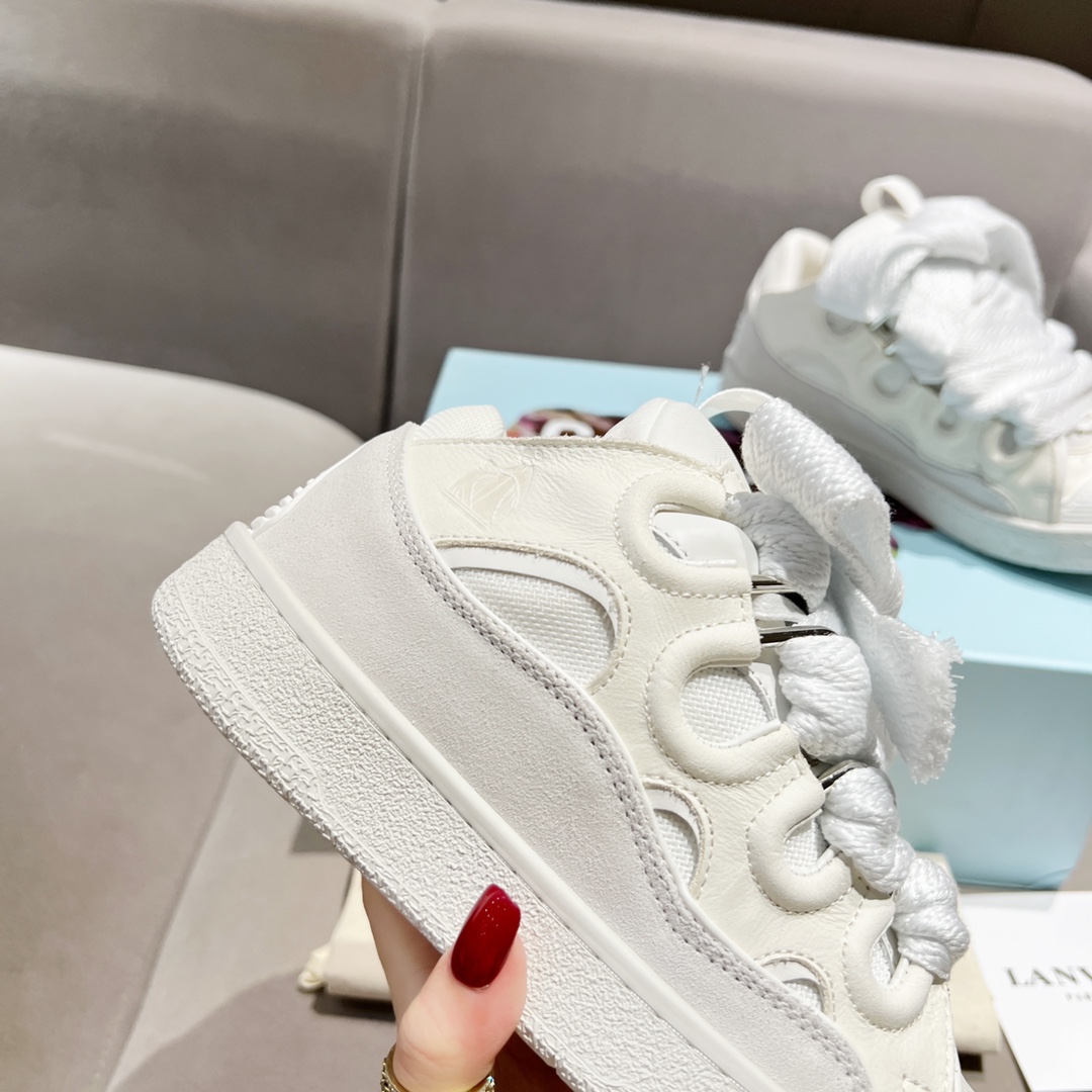 Lanvin Curb Sneakers All White PB FW SKDK02 DRAG H220000