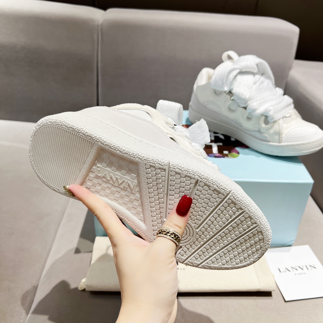 Lanvin Curb Sneakers All White PB FW SKDK02 DRAG H220000