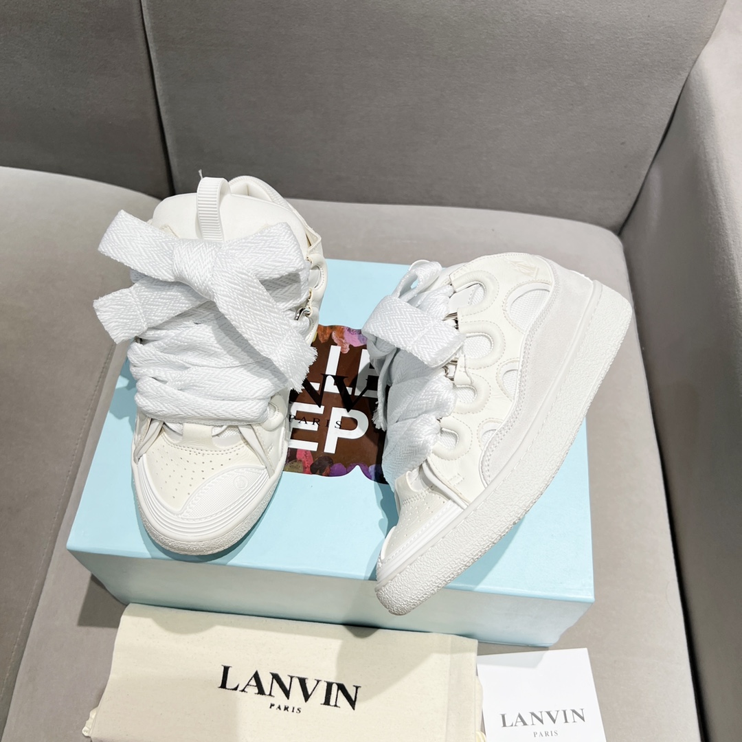 Lanvin Curb Sneakers All White PB FW SKDK02 DRAG H220000