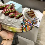 Gallery Dept. x Lanvin Printed Curb Sneakers White PB FM-SKRK11-DRGD-E21