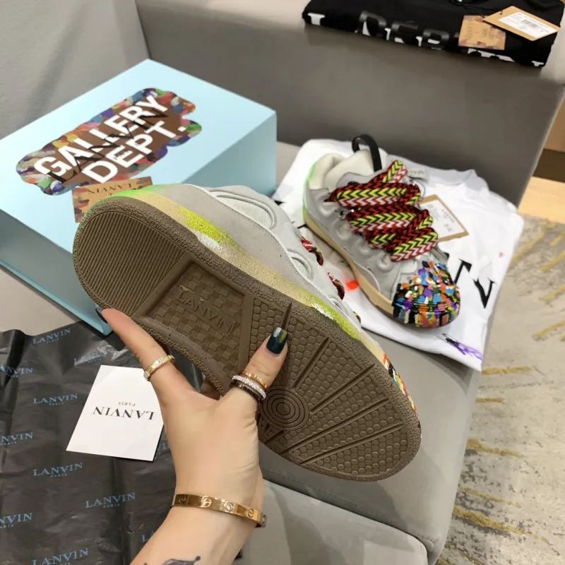 Gallery Dept. x Lanvin Printed Curb Sneakers White PB FM-SKRK11-DRGD-E21