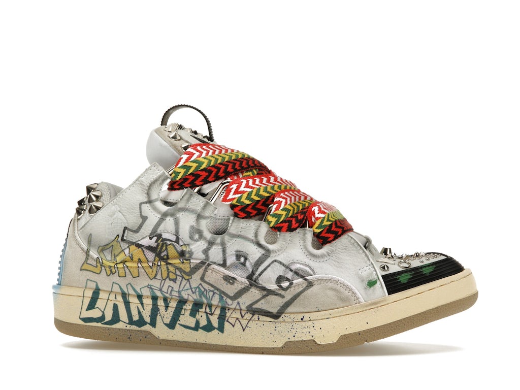 Lanvin Curb Sneaker Graffiti PB FW-SKDK02-STUD-P22-00M2