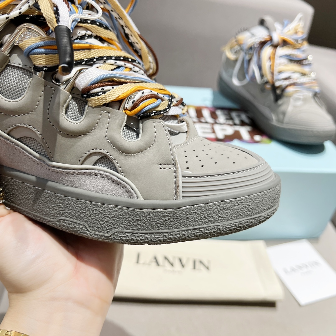 Lanvin Curb Sneaker Grey Grey PB FMSKRK11DRALH22