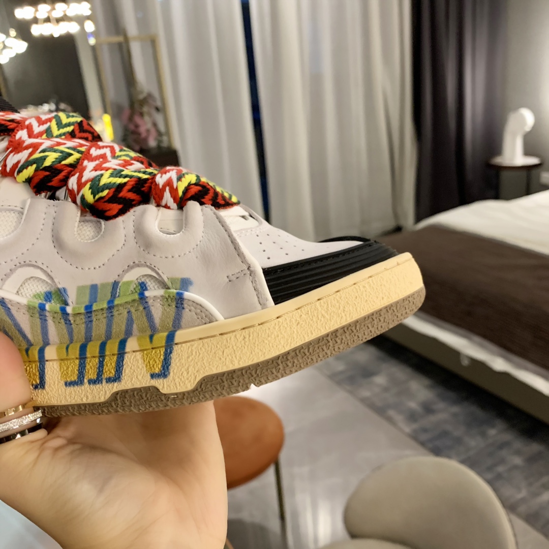 Lanvin Curb Sneaker White White Print PB 250307