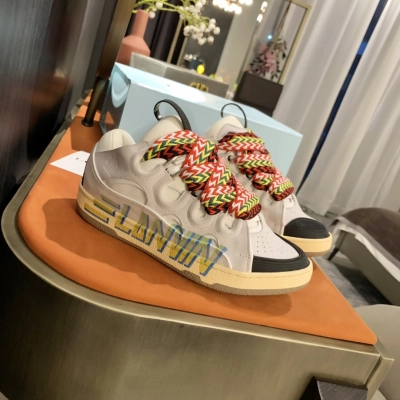 Lanvin Curb Sneaker White White Print PB 250307 01