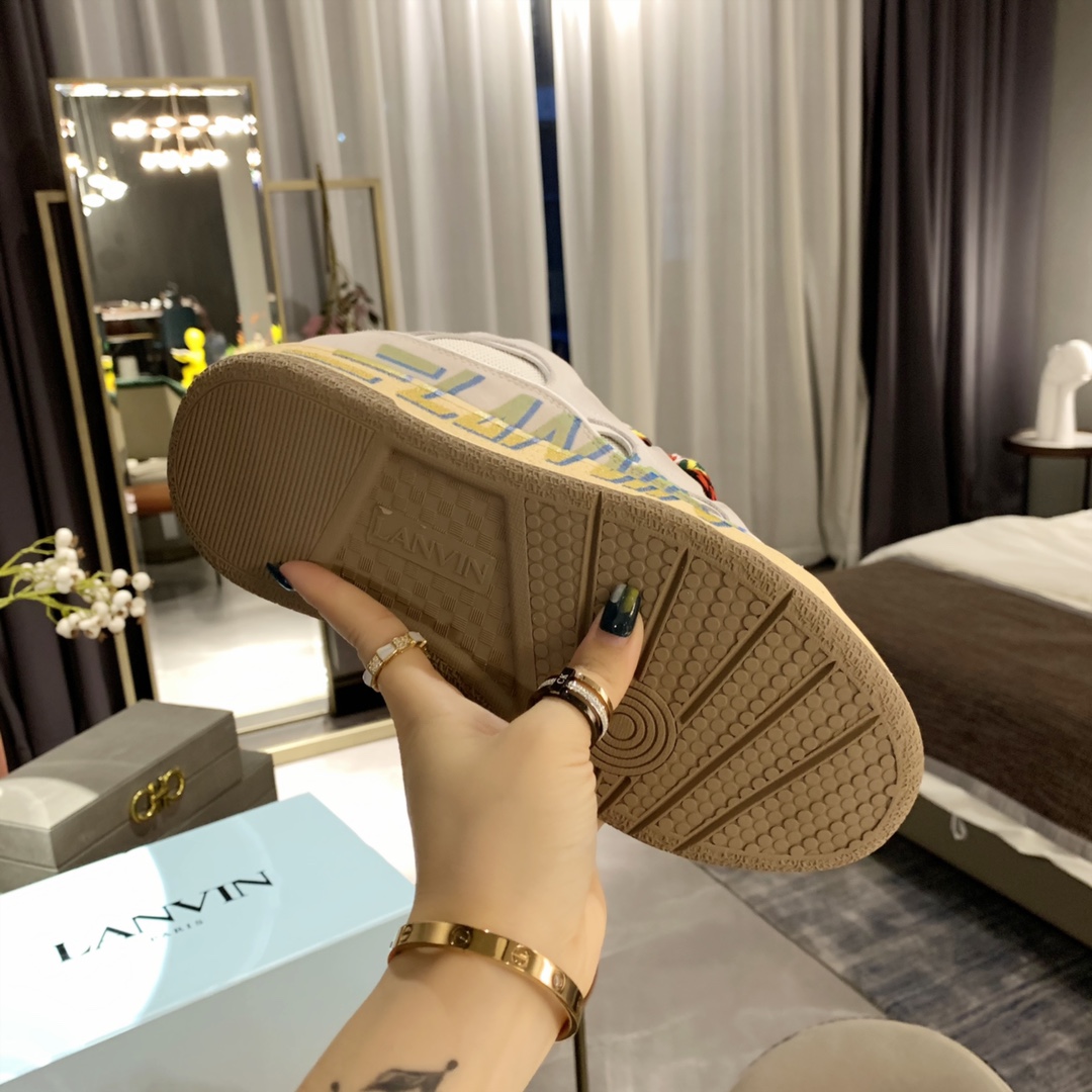 Lanvin Curb Sneaker White White Print PB 250307