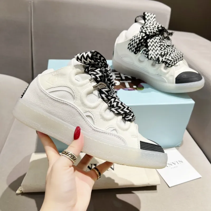 Lanvin Curb Sneakers White Black PB 250327