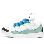 Lanvin Curb Sneakers White Green PB FW SKDK02 DRAG H220040