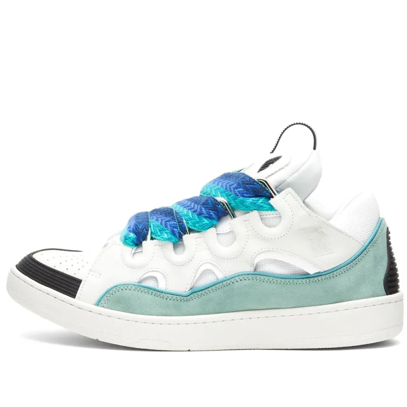 Lanvin Curb Sneakers White Green PB FW SKDK02 DRAG H220040