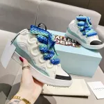 Lanvin Curb Sneakers White Green PB FW SKDK02 DRAG H220040