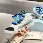 Lanvin Curb Sneakers White Green PB FW SKDK02 DRAG H220040