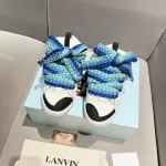 Lanvin Curb Sneakers White Green PB FW SKDK02 DRAG H220040