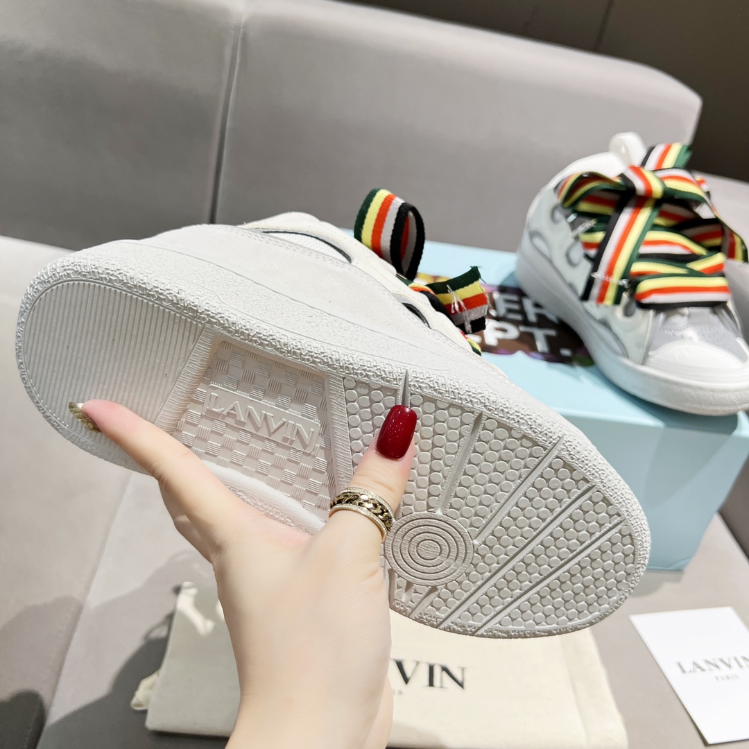 Lanvin Curb Sneakers White Multi PB FM SKRK11 REFL P2200
