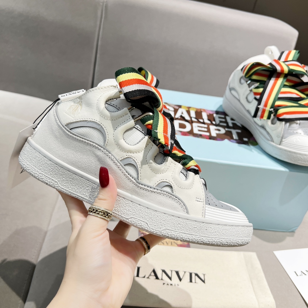 Lanvin Curb Sneakers White Multi PB FM SKRK11 REFL P2200