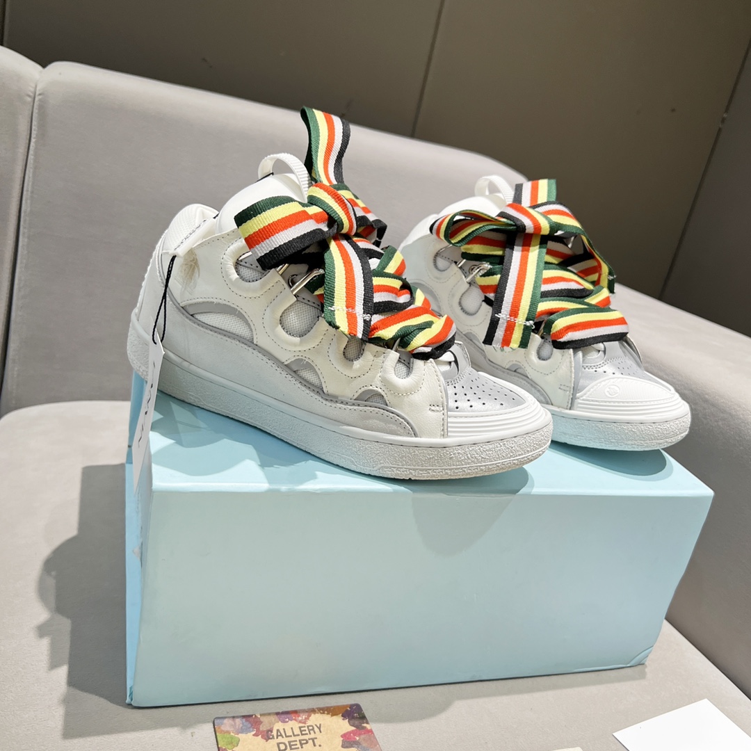 Lanvin Curb Sneakers White Multi PB FM SKRK11 REFL P2200