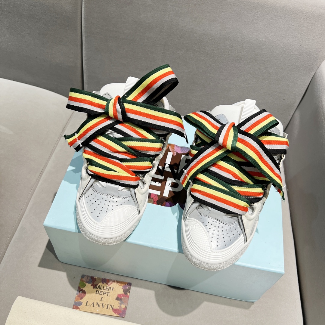 Lanvin Curb Sneakers White Multi PB FM SKRK11 REFL P2200