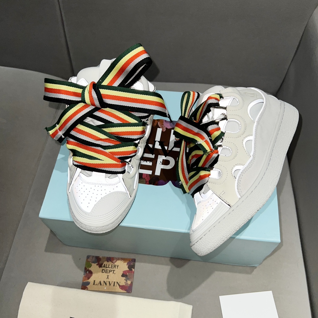 Lanvin Curb Sneakers White Multi PB FM SKRK11 REFL P2200