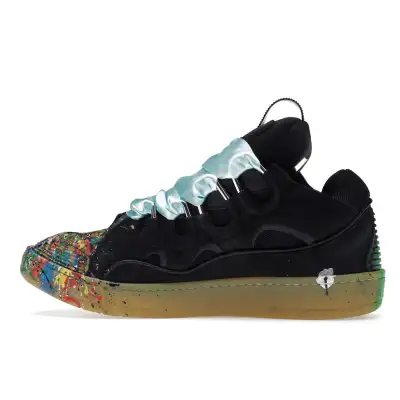 Lanvin Leather Curb Sneaker Gallery Dept. Black Multi PB FW-SKDK02-DRGD-P2210S1 01