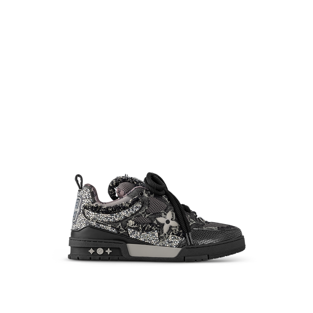 Louis Vuitton LV Skate Sneaker Black Swarovski Monogram 1ABMHV
