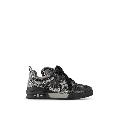 Louis Vuitton LV Skate Sneaker Black Swarovski Monogram 1ABMHV 01