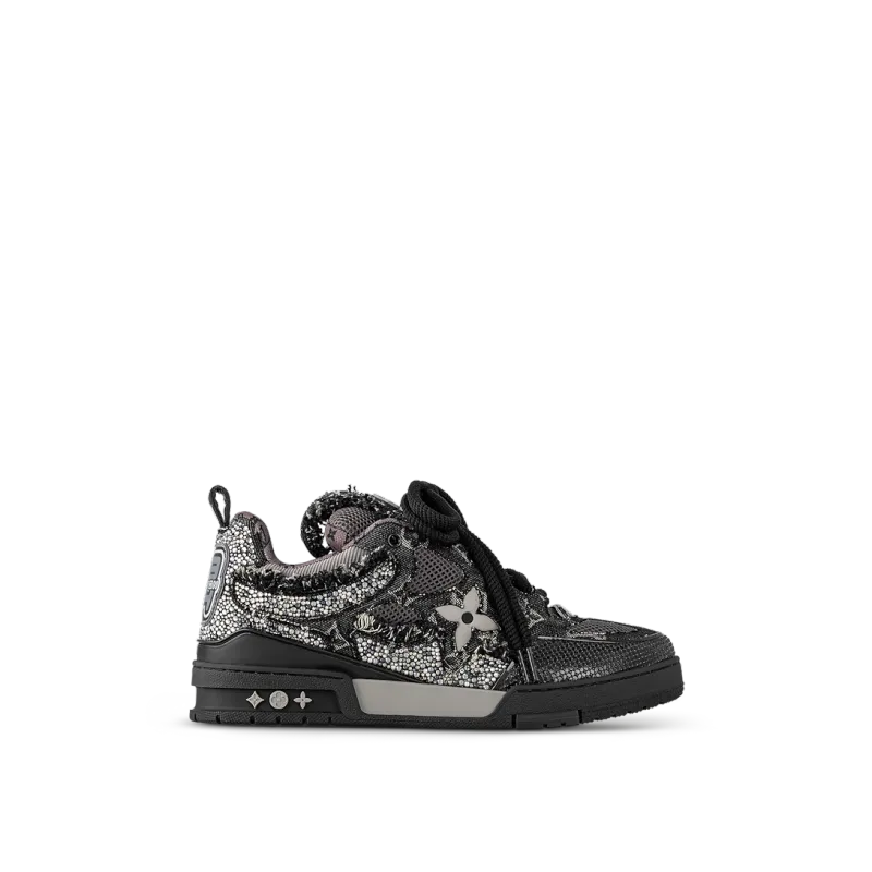 Louis Vuitton LV Skate Sneaker Black Swarovski Monogram 1ABMHV