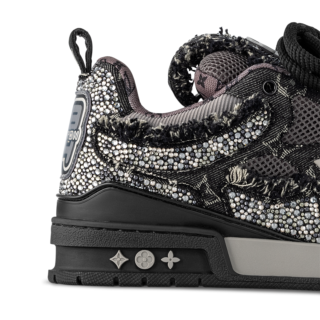 Louis Vuitton LV Skate Sneaker Black Swarovski Monogram 1ABMHV