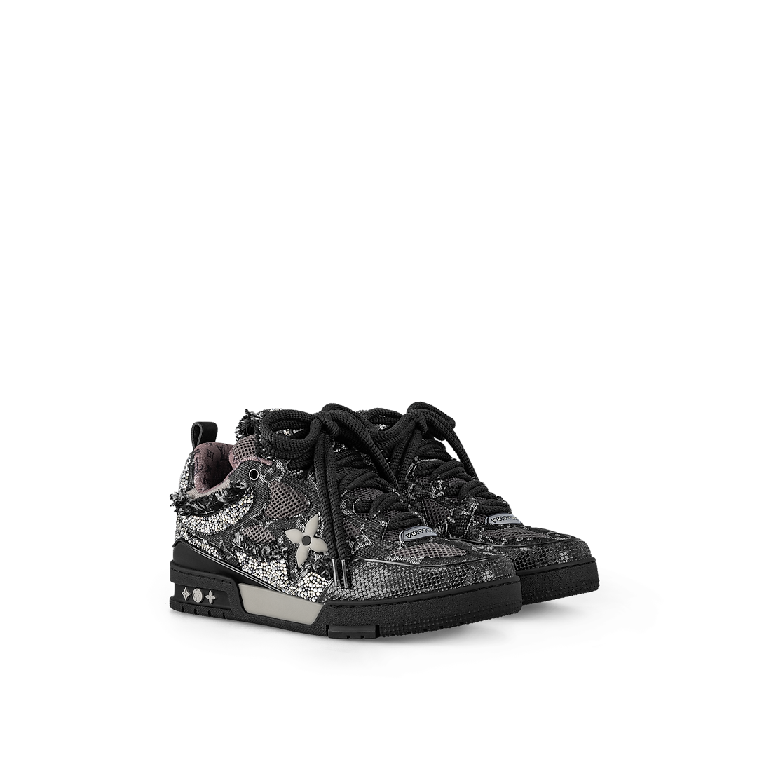 Louis Vuitton LV Skate Sneaker Black Swarovski Monogram 1ABMHV
