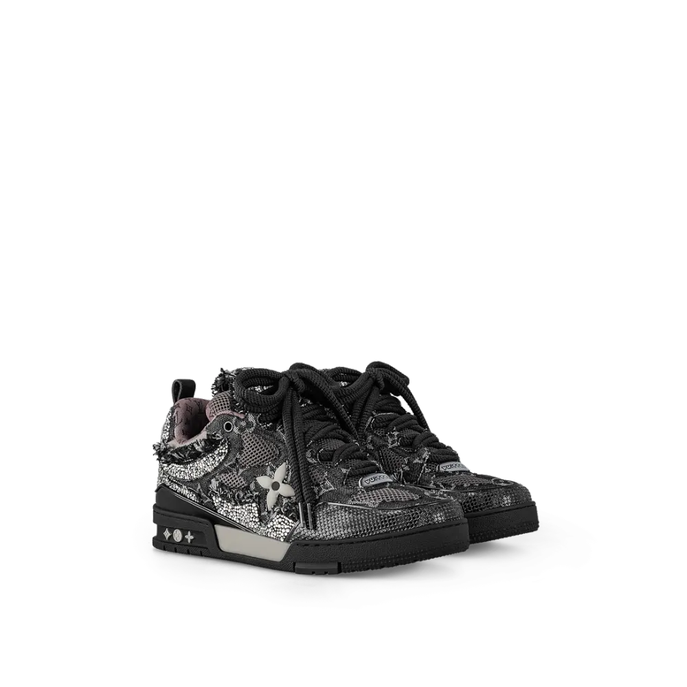 Louis Vuitton LV Skate Sneaker Black Swarovski Monogram 1ABMHV