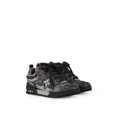 Louis Vuitton LV Skate Sneaker Black Swarovski Monogram 1ABMHV 02