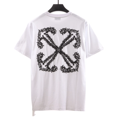 Off White Embroidered arrows T-Shirt 0543 02