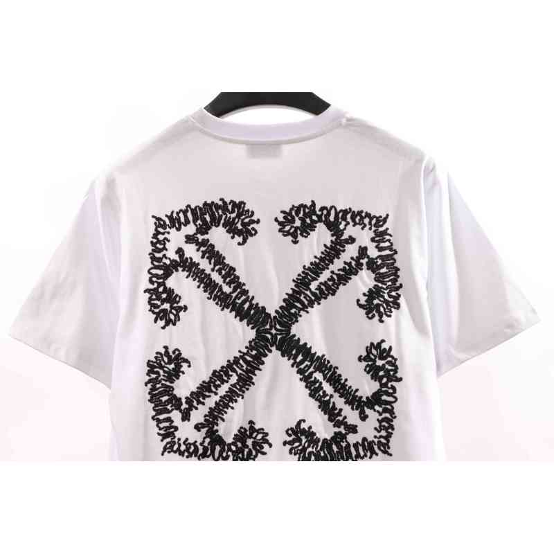 Off White Embroidered arrows T-Shirt 0543