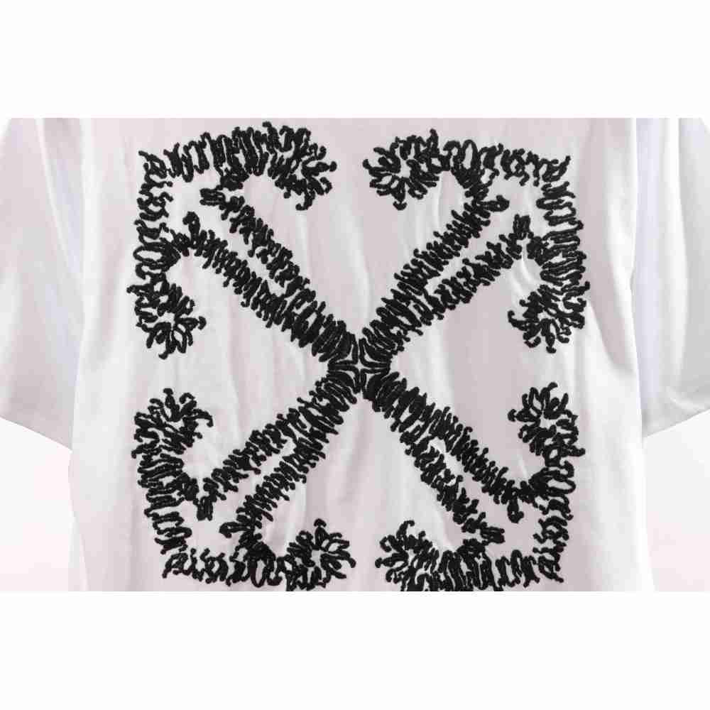 Off White Embroidered arrows T-Shirt 0543