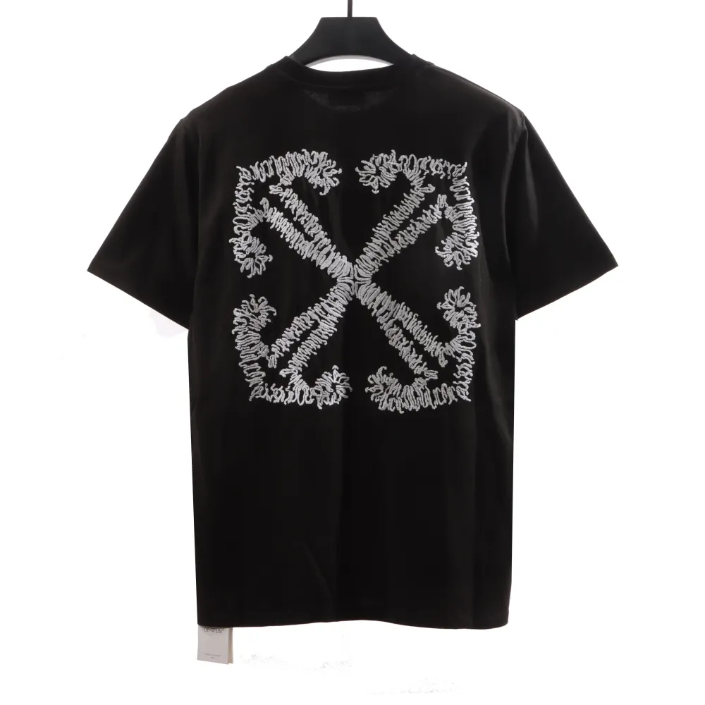 Off White Embroidered arrows T-Shirt 0543