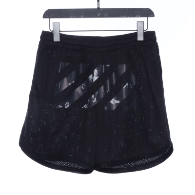 Off White Logo twill print shorts 0543 01